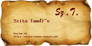 Szita Tamás névjegykártya
